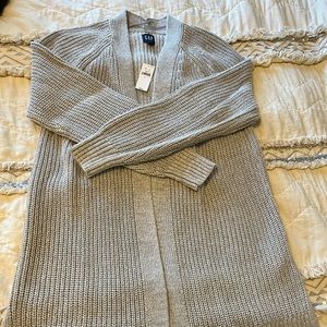 Long grey Gap cardigan, size small